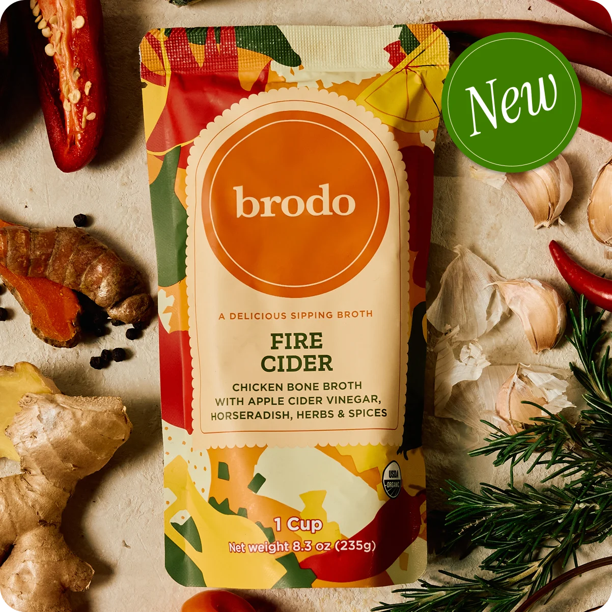 Fire Cider Bone Broth (6x 1 Cup)